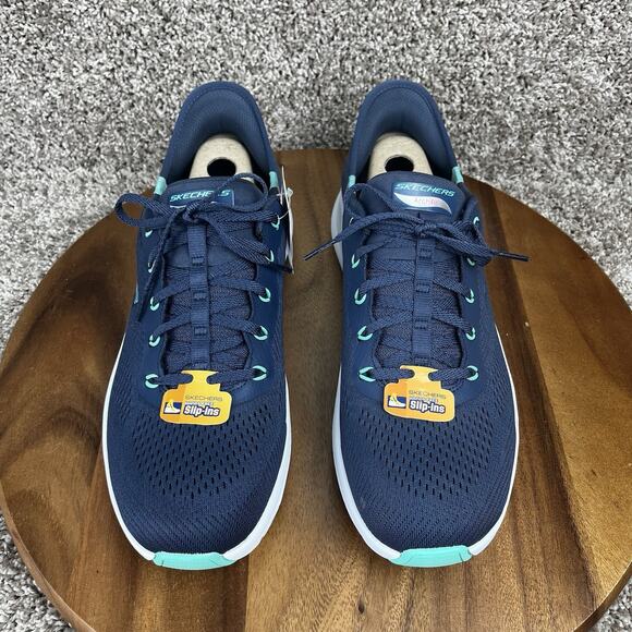 Skechers Arch Fit 2.0 Easy Chic Women’s Size 13 Hands Free Slip-Ins Navy Blue - Picture 4 of 12